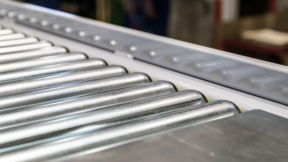 close-up shot of the rollers in Caljan RollerLoader